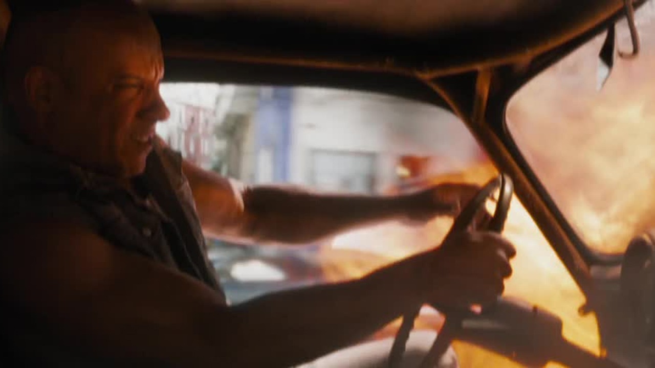 Artistry in Games The-Fate-of-the-Furious-Vin-Diesel-Drives-a-Flaming-Car The Fate of the Furious: Vin Diesel Drives a Flaming Car News  vin diesel Universal Pictures Thriller The Fate of the Furious Original Film One Race Films movie IGN flaming car dom Action  