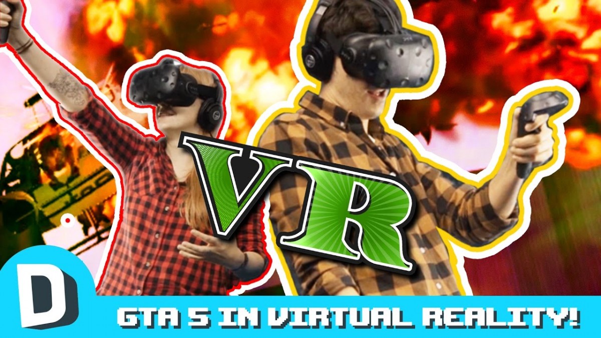 Artistry in Games We-Try-Not-to-Barf-in-GTA5-VR We Try Not to Barf in GTA5 VR Reviews  VR vive valve touch Sony rockstar rift red dead redemption 2 red dead redemption psvr Playstation oculus lore lol HTC GTA5 gta Grand Theft Auto easter eggs Dorkly  