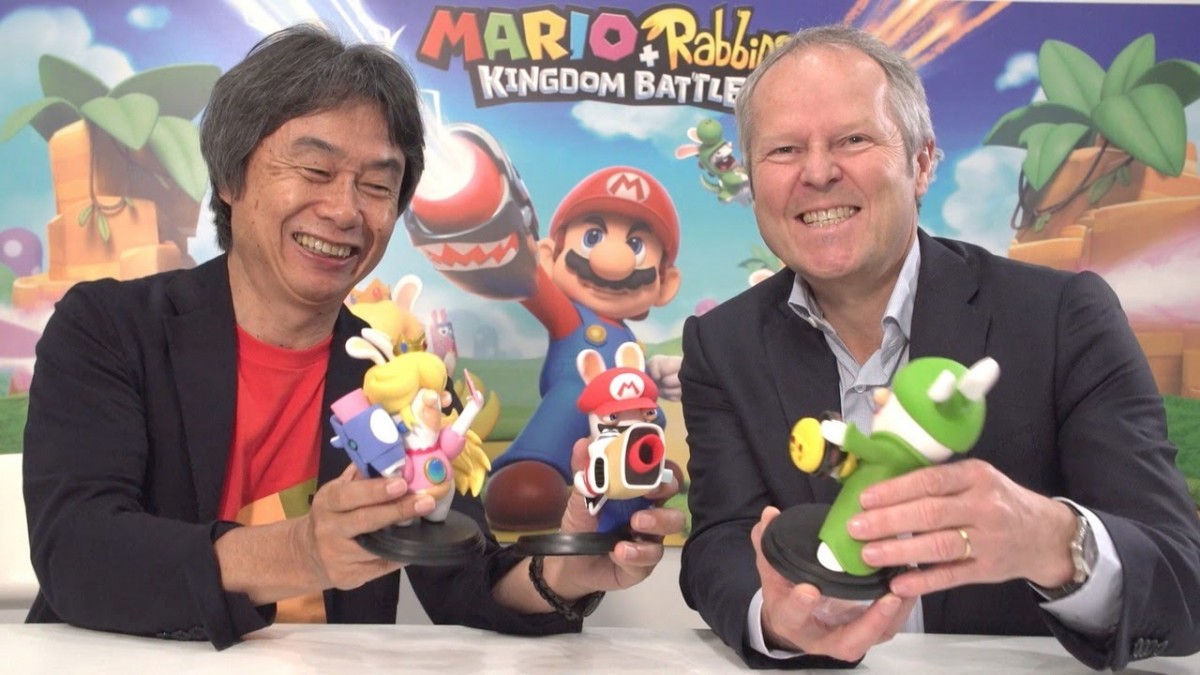 Artistry in Games Shigeru-Miyamoto-and-Yves-Guillemot-Discuss-Mario-Rabbids-Partnership Shigeru Miyamoto and Yves Guillemot Discuss Mario + Rabbids Partnership News  Ubisoft Milan ubisoft e3 top videos switch strategy nintendo e3 Nintendo Mario + Rabbids Kingdom Battle interview ign interviews IGN games e3  