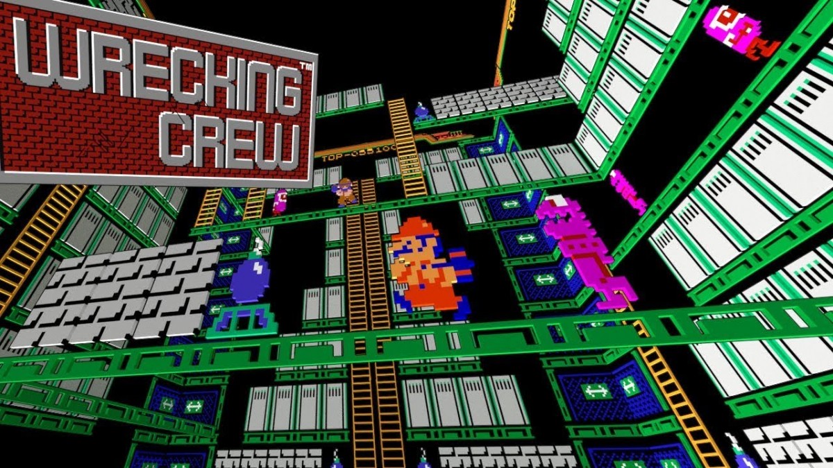 Artistry in Games Wrecking-Crew-Black-Box-NES-game-James-Mike-Mondays Wrecking Crew (Black Box NES game) James & Mike Mondays News  Wrecking Crew NES Mario luigi Foreman Spike Evil Luigi Black Box NES  