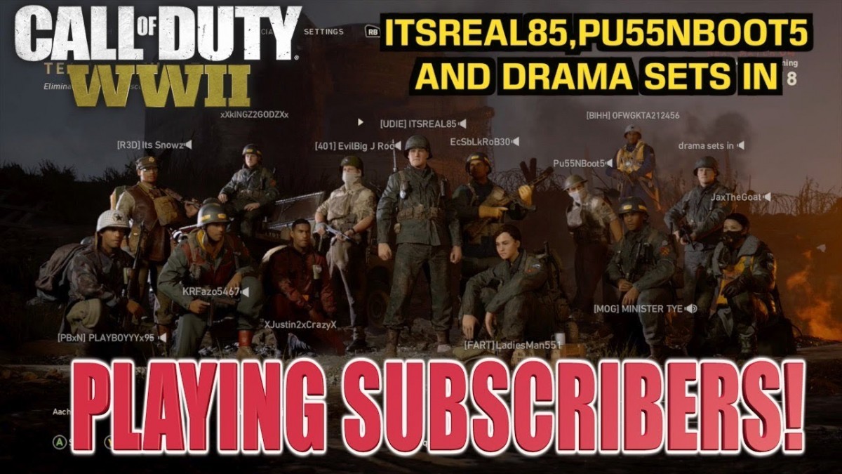 Artistry in Games PLAYING-WITH-SUBSCRIBERS-CALL-OF-DUTY-WW2-GAMEPLAY-WITH-PU55NBOOT5-AND-DRAMA-SETS-IN PLAYING WITH SUBSCRIBERS! ( "CALL OF DUTY WW2" GAMEPLAY WITH PU55NBOOT5 AND DRAMA SETS IN) News  xbox one gaming let's play itsreal85 vs subscribers call of duty ww2 gameplay itsreal85 gaming channel gameplay walkthrough call of duty tdm gameplay walkthrough  