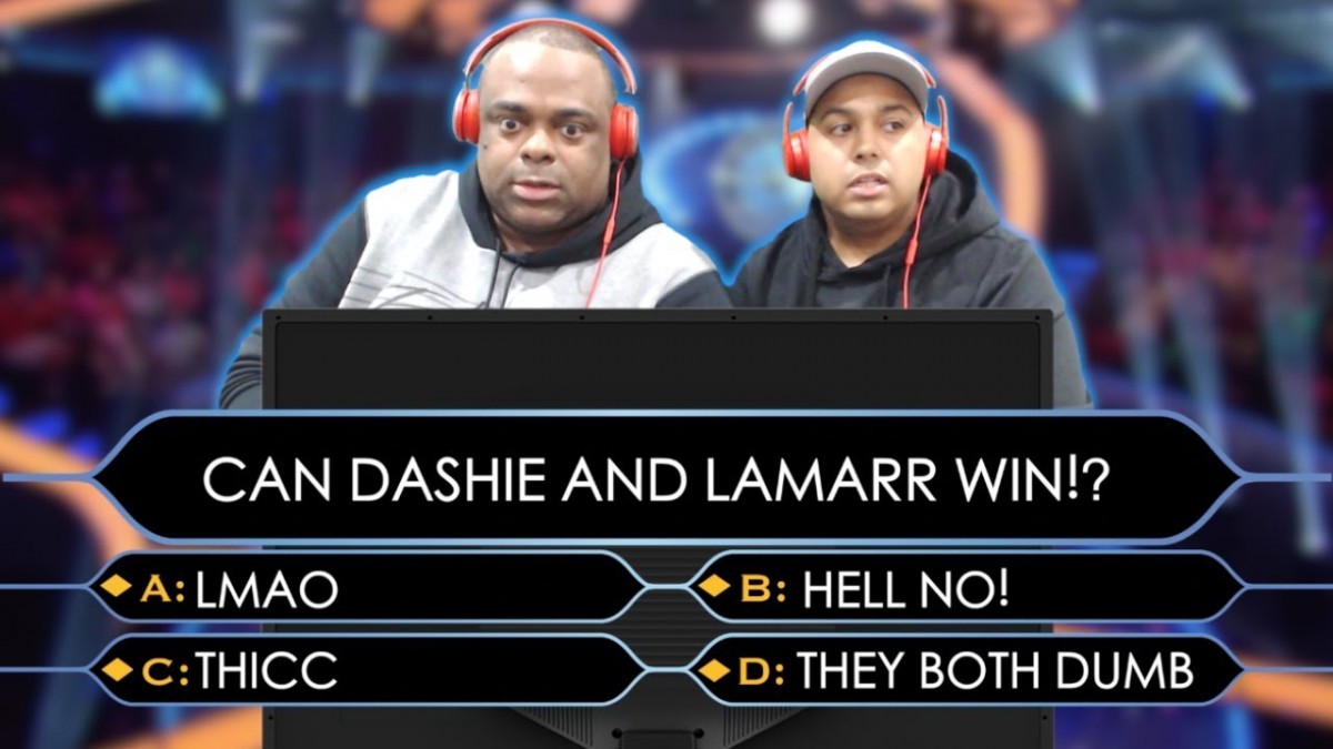 Artistry in Games CAN-DASHIE-LAMARR-AND-GOOGLE-SEARCH-WIN-WHO-WANTS-TO-BE-A-THICCIONAIRE CAN DASHIE, LAMARR AND GOOGLE SEARCH WIN? [WHO WANTS TO BE A THICCIONAIRE] News  who wants to be a millionaire lol lmao lamarr wilson hilarious Gameplay funny moments dashiexp dashiegames  