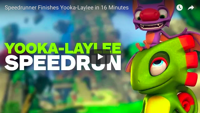 Artistry in Games Screen-Shot-2018-02-27-at-1.17.35-AM Speedrunner Finishes Yooka-Laylee in 16 Minutes News  Yooka-Laylee Xbox One Team17 Software switch Playtonic Games platformer PC IGN games Gameplay #ps4  