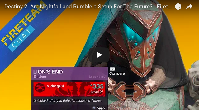 Artistry in Games Screen-Shot-2018-02-27-at-2.16.55-AM Destiny 2: Are Nightfall and Rumble a Setup For The Future? - Fireteam Chat Ep. 151 News  Xbox One updates Shooter rumble return raid PC none nightfall news IGN games Fireteam Chat DLC / Expansion Destiny 2 - Expansion I: Curse of Osiris destiny 2 Destiny delay challenge Bungie Software Activision #ps4  