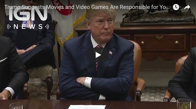 Artistry in Games Screen-Shot-2018-02-27-at-9.41.43-AM Trump Suggests Movies and Video Games Are Responsible for Youth Violence - IGN News News  Xbox One video games people Parkland nra Nintendo National rifle association Marjory Stoneman Douglas High School IGN News IGN gaming games Florida feature Donald Trump Breaking news #ps4  